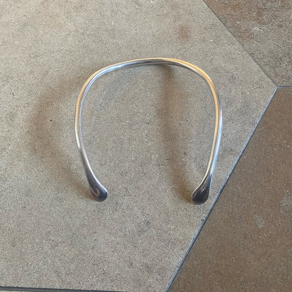 M.A. Hassan Silver Modernist Statement Cuff Choker Necklace - Picture 3 of 6